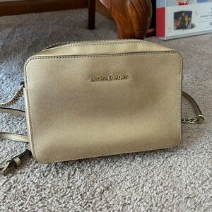 Michael Kors Metallic Gold Crossbody Bag